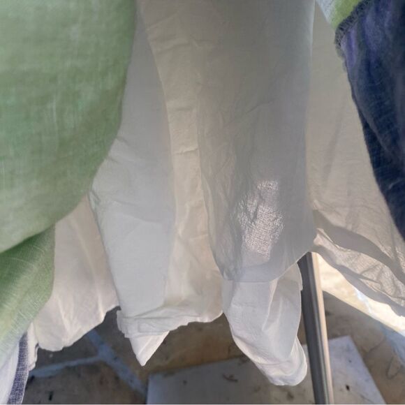 Busayo One Shoulder Ruffle Tie Dye Maxi Purple White and Green Dress - 0 - Picture 11 of 12